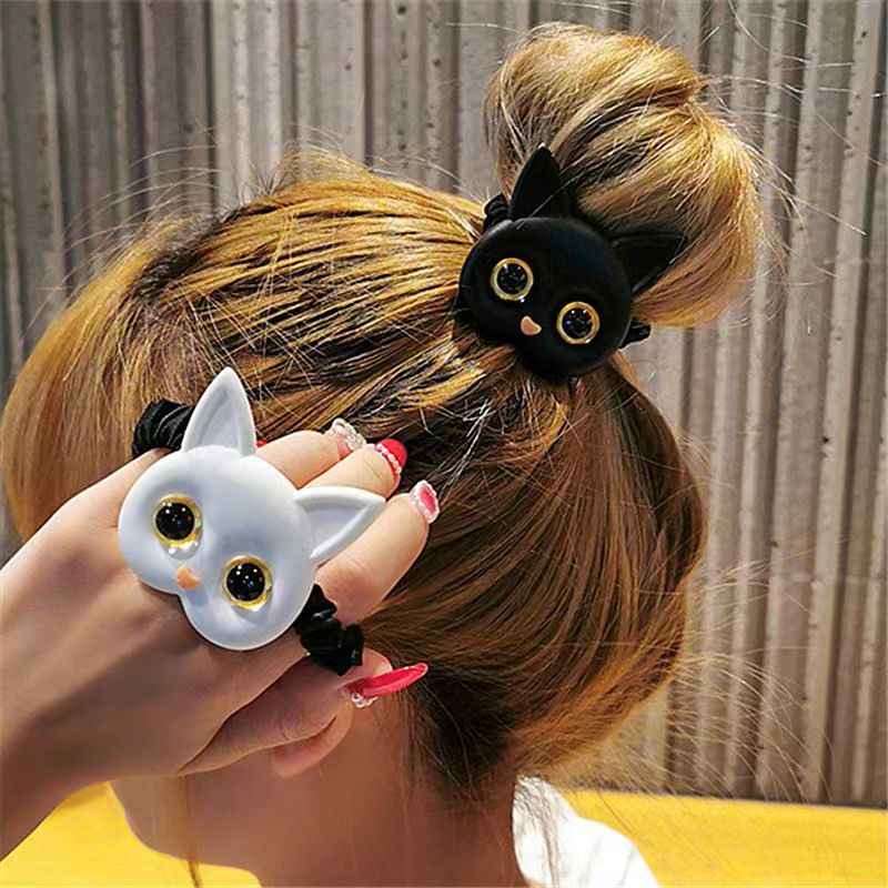 Best of 2023 Fashion Women Cute Cat Rubber Bands Elastic Hair Bands Korean Headwear Children For Girls Lovely Hair Accessories Ornaments Reviews & Tips