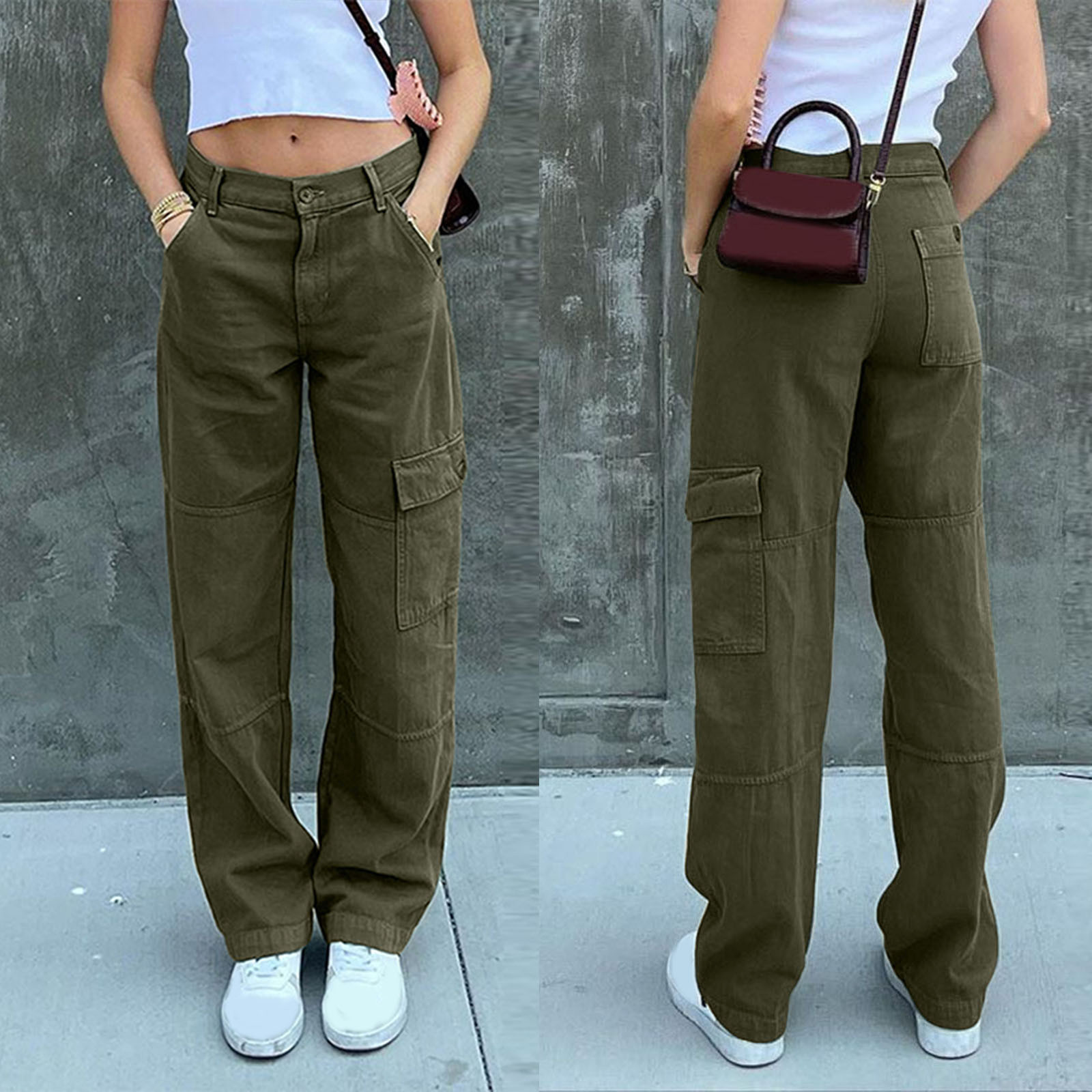 womens jean cargo pants