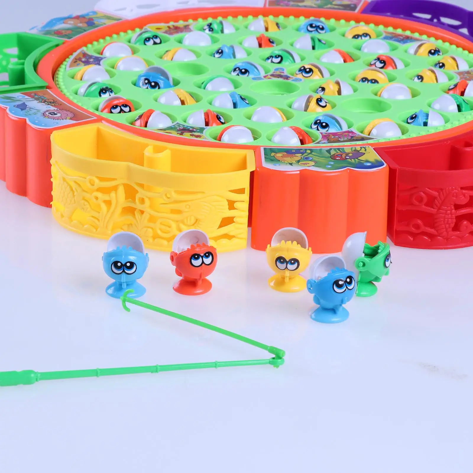 Fun Fishing  Electronic Rotating Board 45 Fishes Girls Kids Gift Toy