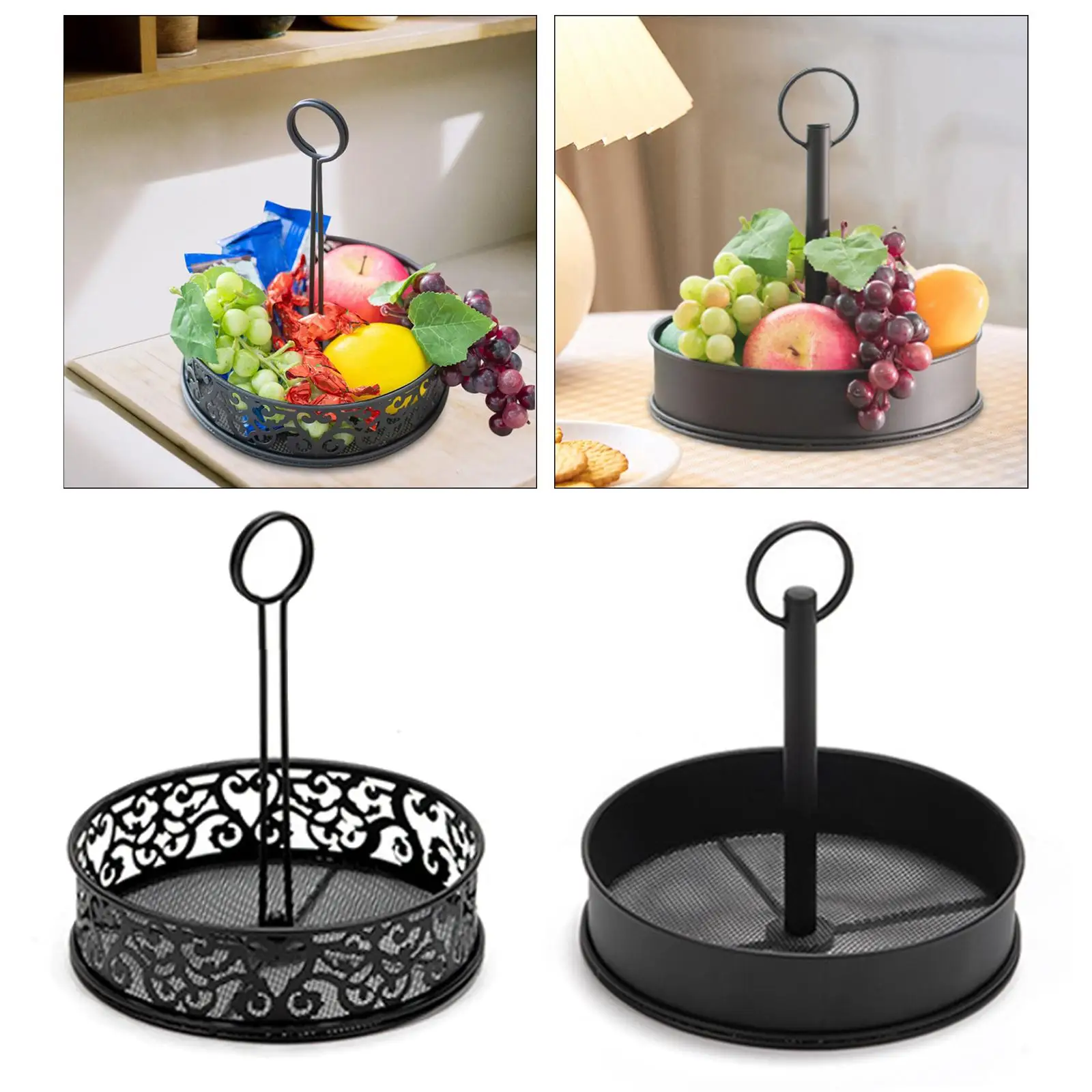 Metal Fruit Basket Iron Fruit Bowl for Tabletop Countertop Table Centerpiece