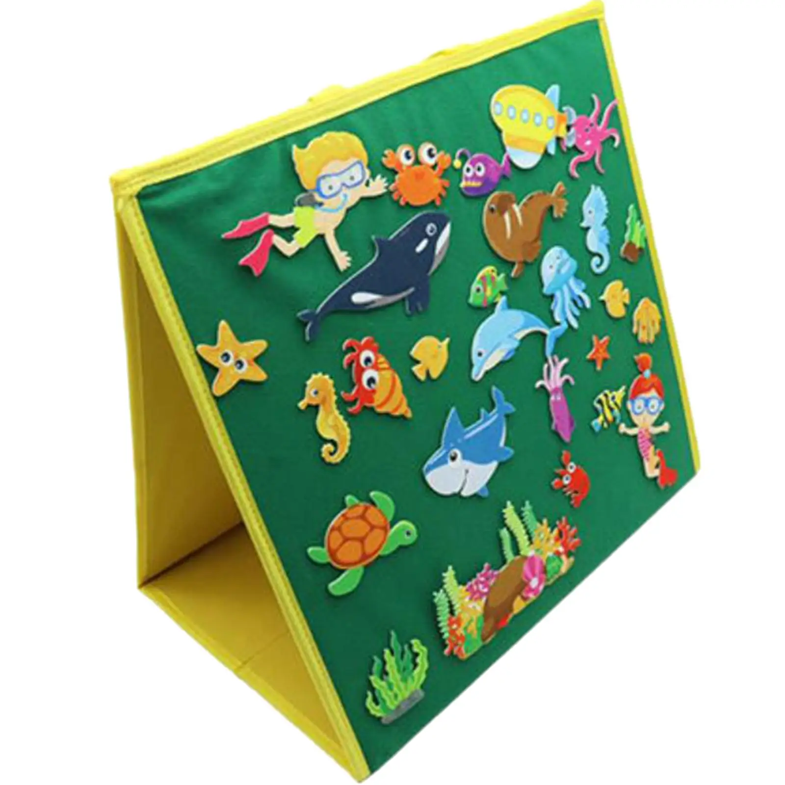 Felt Flannel Board Quiet Book Household Sensory Toys Felt Stories Activities Kits Freestanding Felt Board for Toddlers