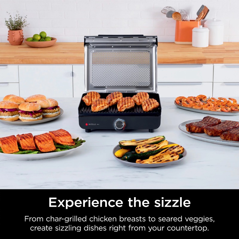 Title 2, Smokeless Indoor Grill with Nonstick Grill Plate