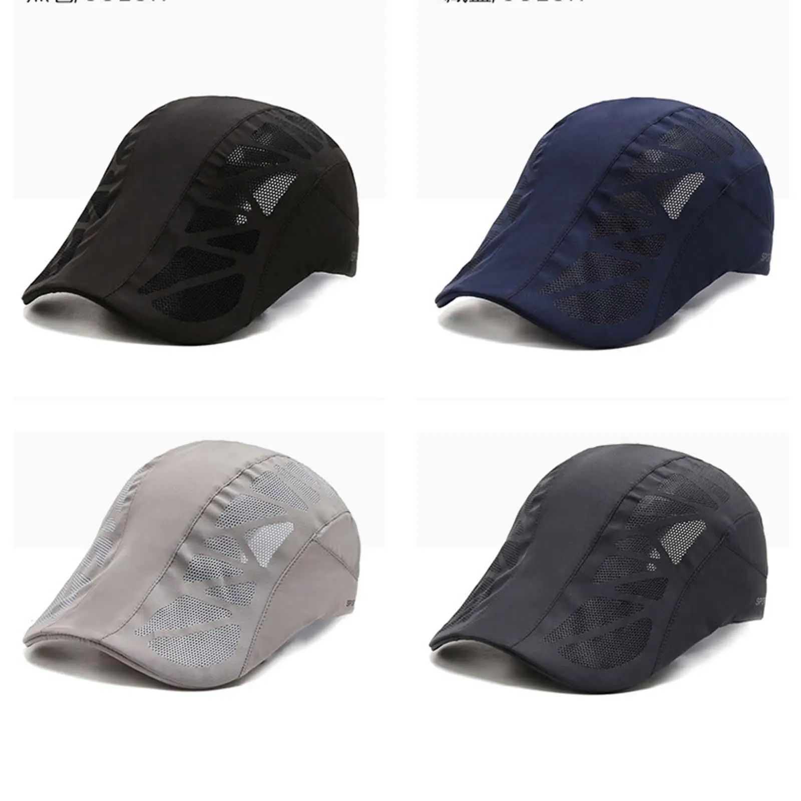 Men Mesh Visors Cotton Outdoor Golf Caps Summer Driver Hat Adjustable Fishing Caps Breathable Sun Hat Sports Baseball Caps