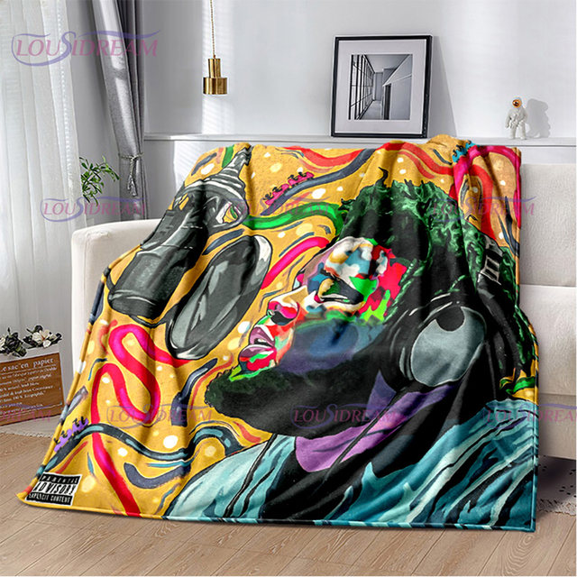 Hip Hop Rapper Blanket Rod Wave Flannel Blanket Soft Warm Throw Bedroom  Decor Napping Couch Sofa Bed Chair Cover for Boys Girls - AliExpress