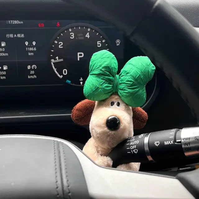 Car Decoration Dog, Cute Car Plush Doll Decorations For Wiper Shift  Handle,dog Car Interior Dashboard Ornament