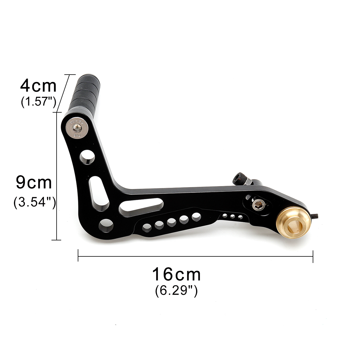 2-teiliges CNC-Aluminium-Billet-Set Rennkart-Pedale Fußpedal Brems- und Gaspedal-Set Schwarz-Gold Pedal für Rennkart – Detail 5
