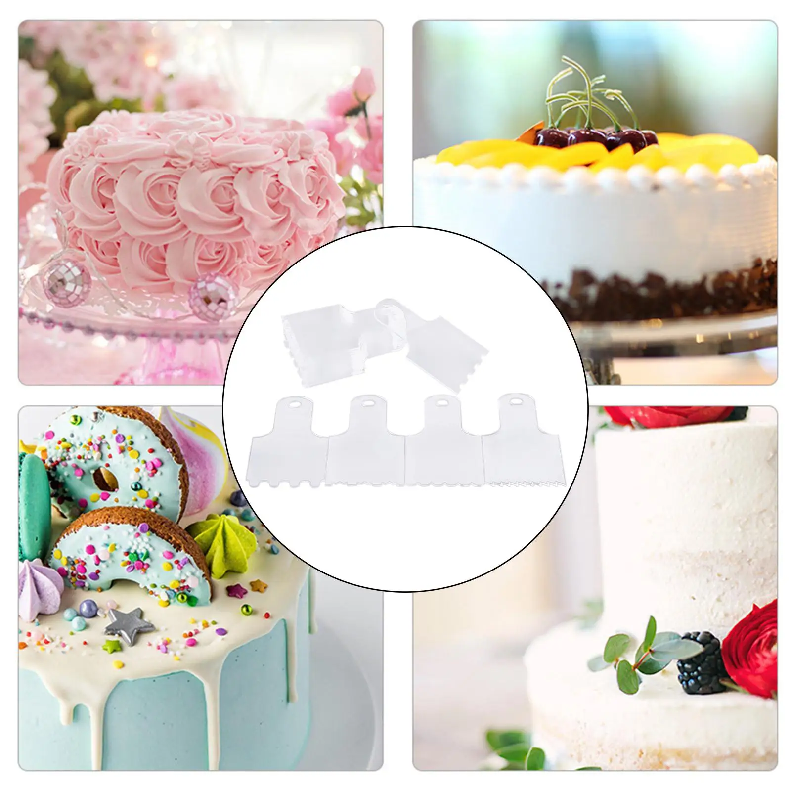 20x Cake Scraper Decorating Tool Supplies Icing for Kitchen Wedding