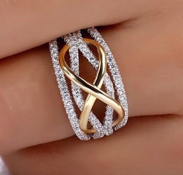 *BIG SALE*Infinity Diamond Wedding Ring Size shops 6,7,8,9