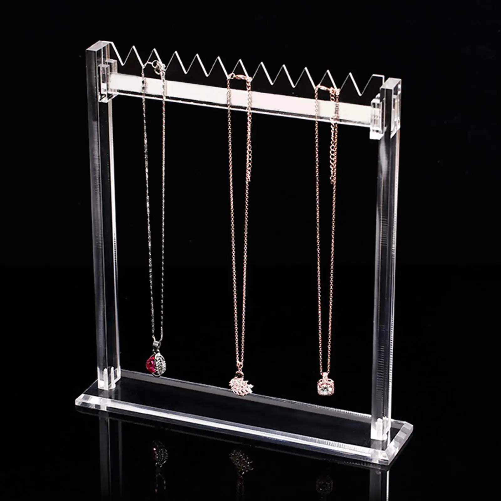 Acrylic Necklace Holder Multifunctional Tabletop Jewelry Display Stand for Store Retail