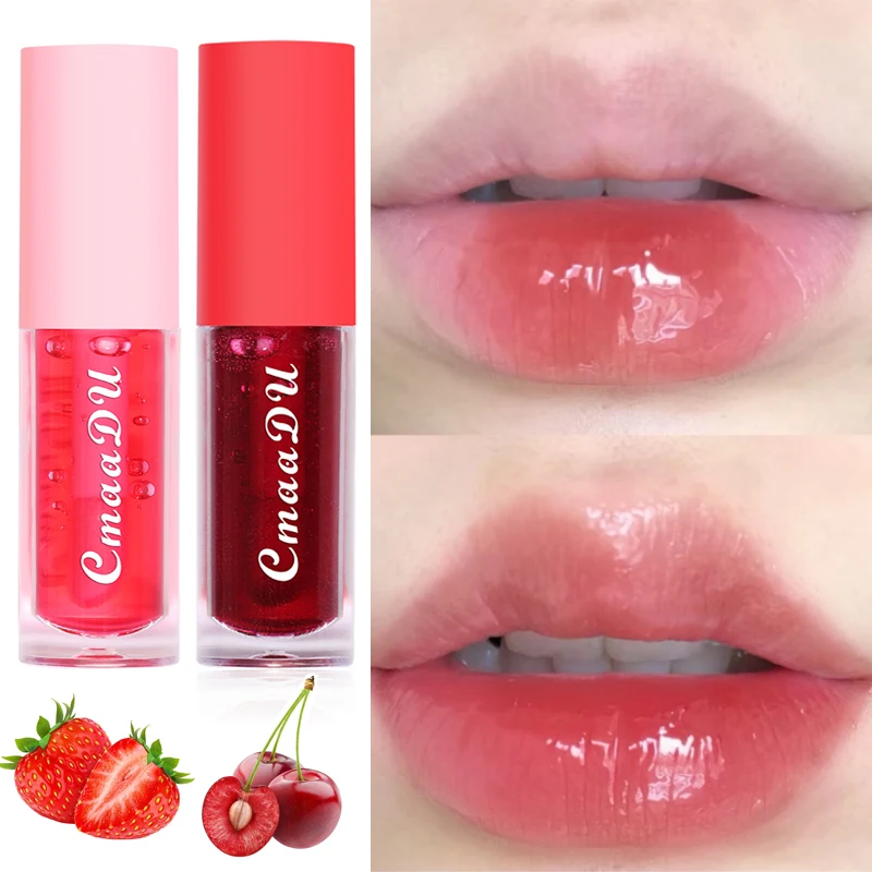 Best of Fruit Lip Gloss Temperature Color Changing Mirror Lip Oil Plumping Moisturizing Reducing Lips Line Waterproof Lip Balm Cosmetic Reviews & Tips