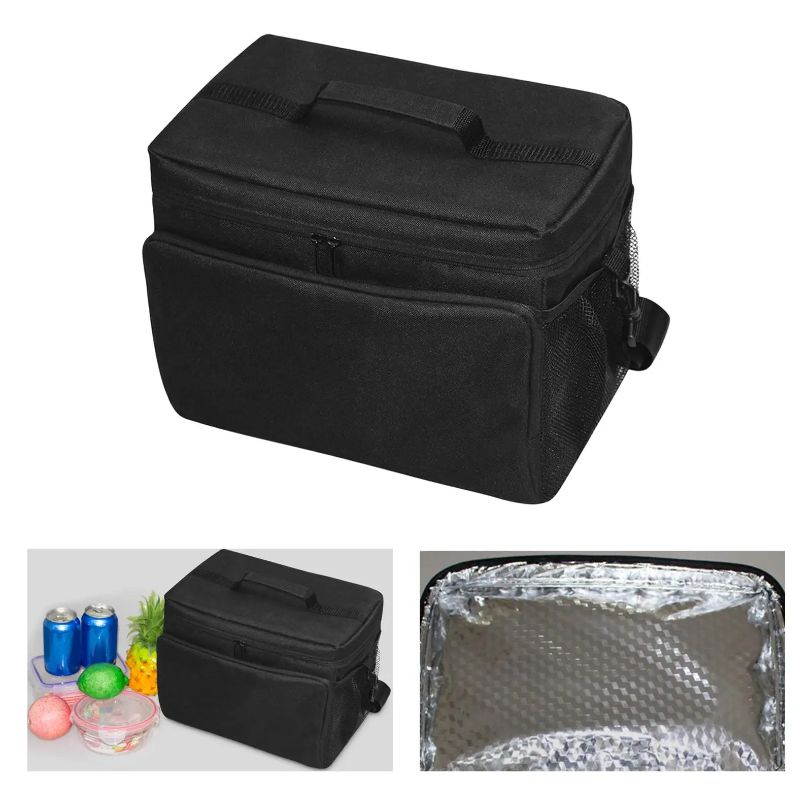 Insulated Bag  Oxford Cloth Waterproof Leakproof Portable Food Container Tote Storage for  BBQ Picnic Camping