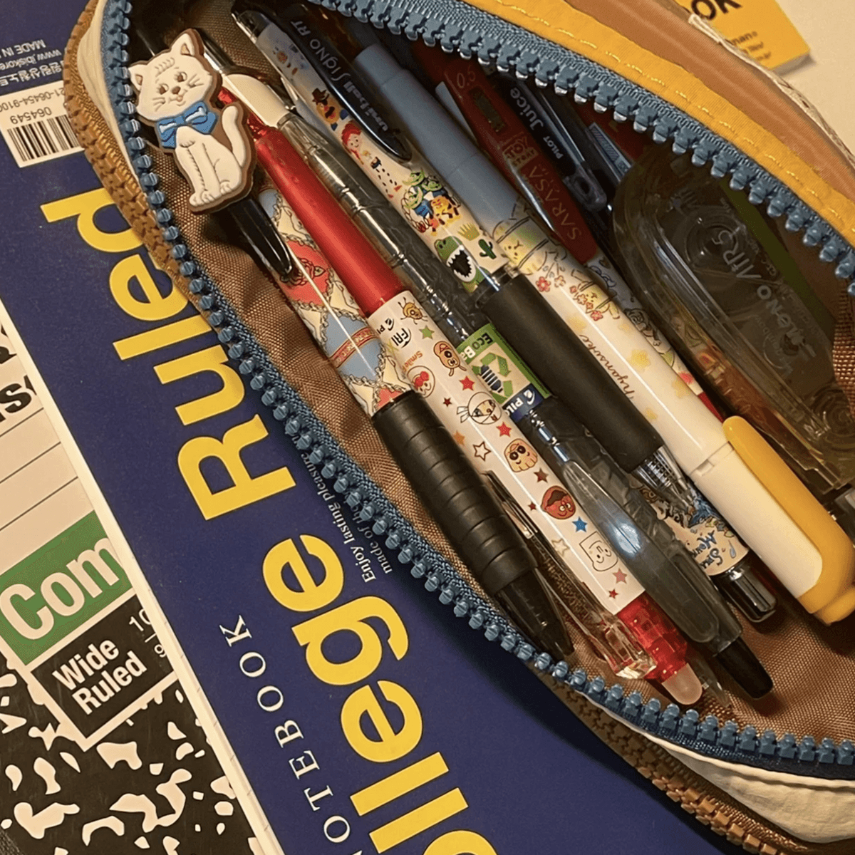Trousse à Crayons Double Couche Brainrot - Grande Capacité, Design Italien, Rentrée Scolaire
