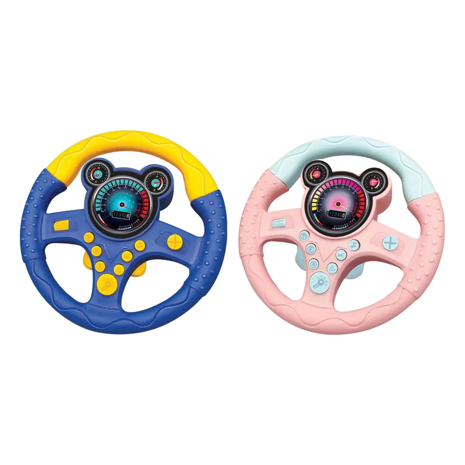 Round Steering Wheel Toy Educational Learning Toy Pretend Driving Toy for Park Backyard Climbing Frame Gifts