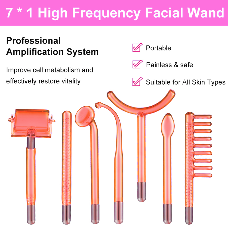 Best of 7 In1 High Frequency Electrode Wand Electrotherapy Glass Tube Acne Spot Remover Home Spa Beauty Facial Therapy Tool (no Handle） Reviews & Tips - Image 4