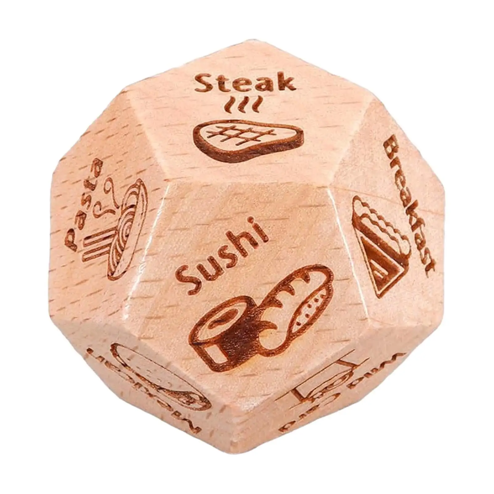 Food Decision Toy Dice Valentines Day Gifts for Her Funny Wood Food Decision Dice for Husband Boyfriend Men Birthday Anniversary