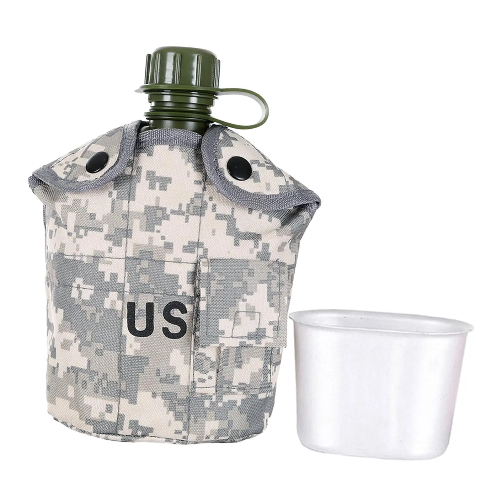 Outdoor Bottle Drinkware with Bottle Pouch Water Bottle Sport Bottles for Adults Hunting Outdoor Activities Travel Hiking