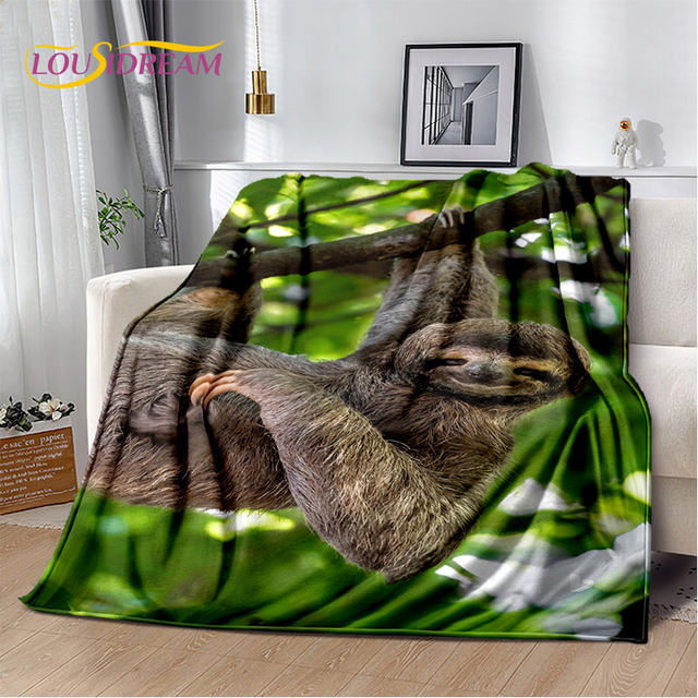 Flannel Sloth on sale Quilt, Flannel Sloth Throw, Flannel Blanket, Floral Quilt