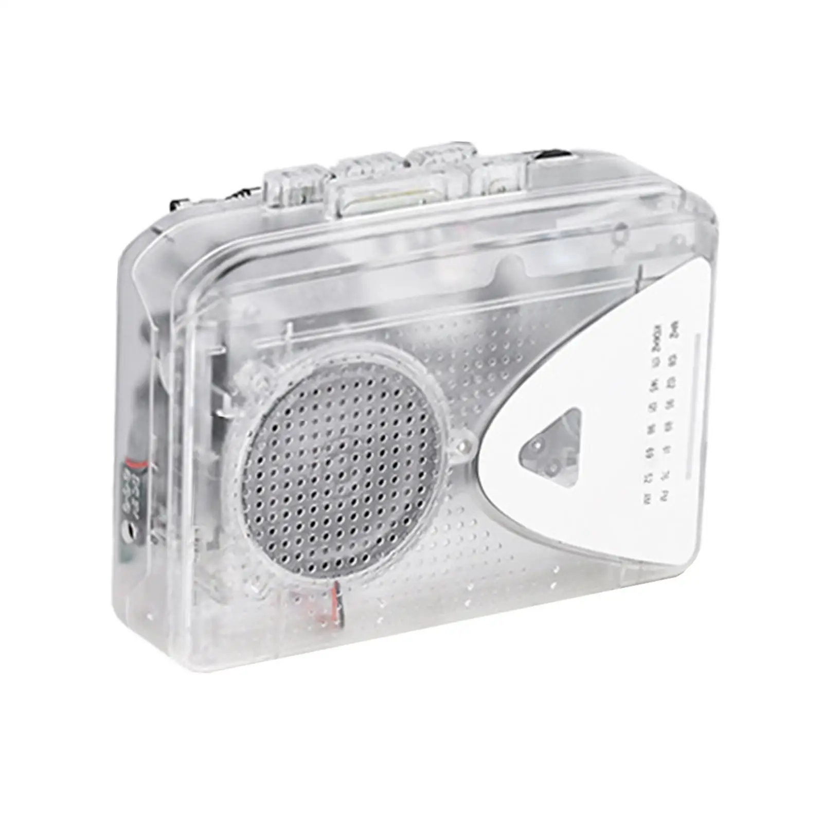 Cassette Player Portable Easy to Use with Headphones Transparent AM FM Radio