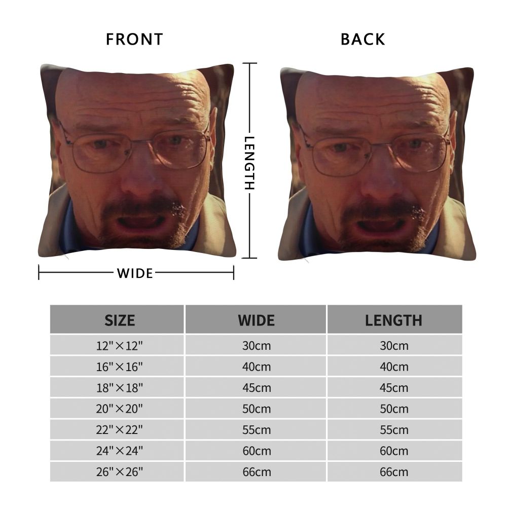Description Picture 5 of itemWalter White Meme Breaking Bad Pillowcase Soft Fabric Cushion Cover Decorative Pillow Case Cover Home Square 18"