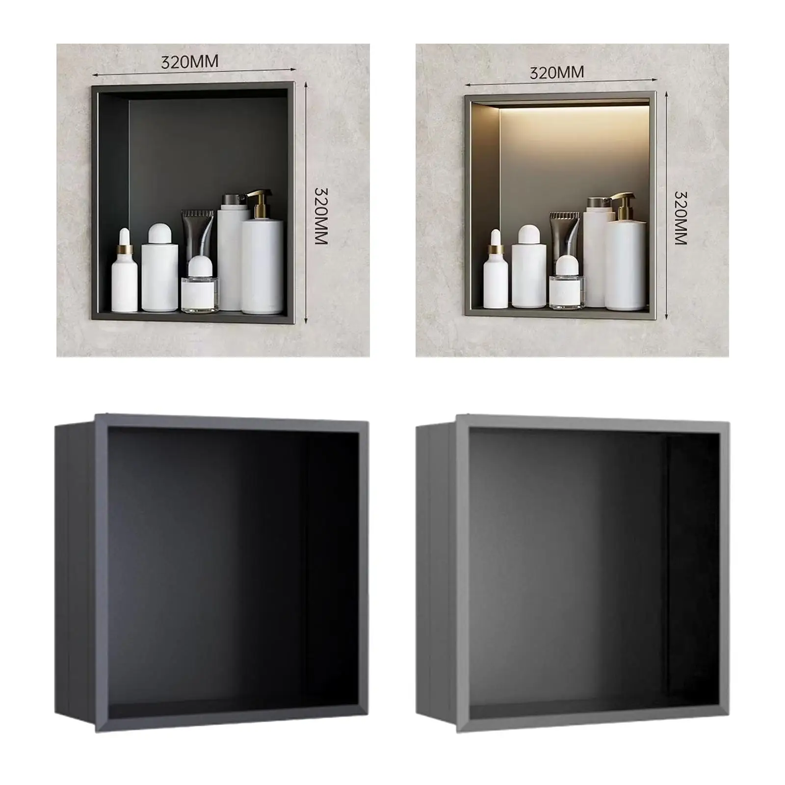 Wall Inserted Niche 12.6 ``x12.6`` Soap Niche Shower Shelf Elegant Bathroom Niche Shower Niche Shelf for Shampoo Soap