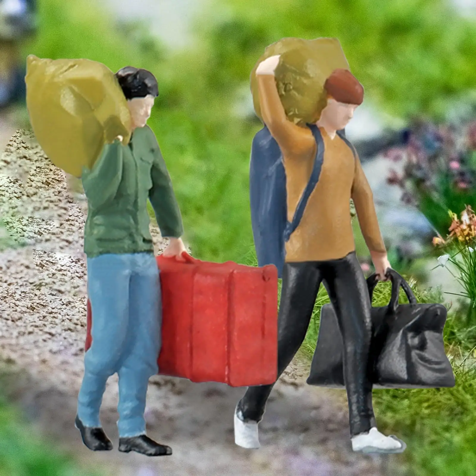 1/64 Model People Figures Simulation Figurines Resin Figures for DIY Projects Accessory Dollhouse Decor Miniature Scenes Decor