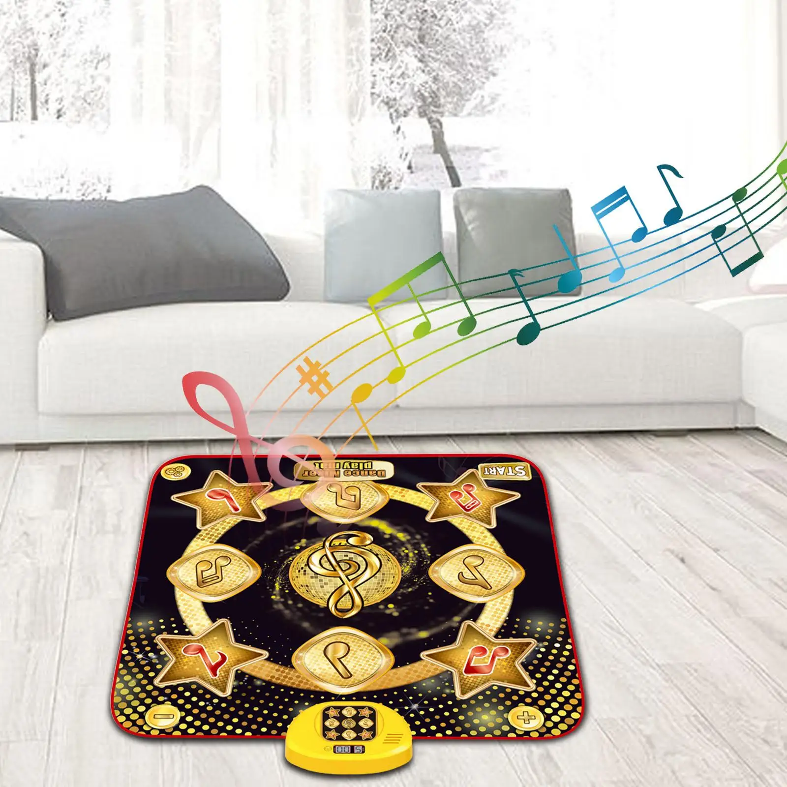Dance Mat Early Education Toys Waterproof Light up Dance Game Pad Step Rhythm Play Mat Playmat Dancing Blanket for Holiday Gifts
