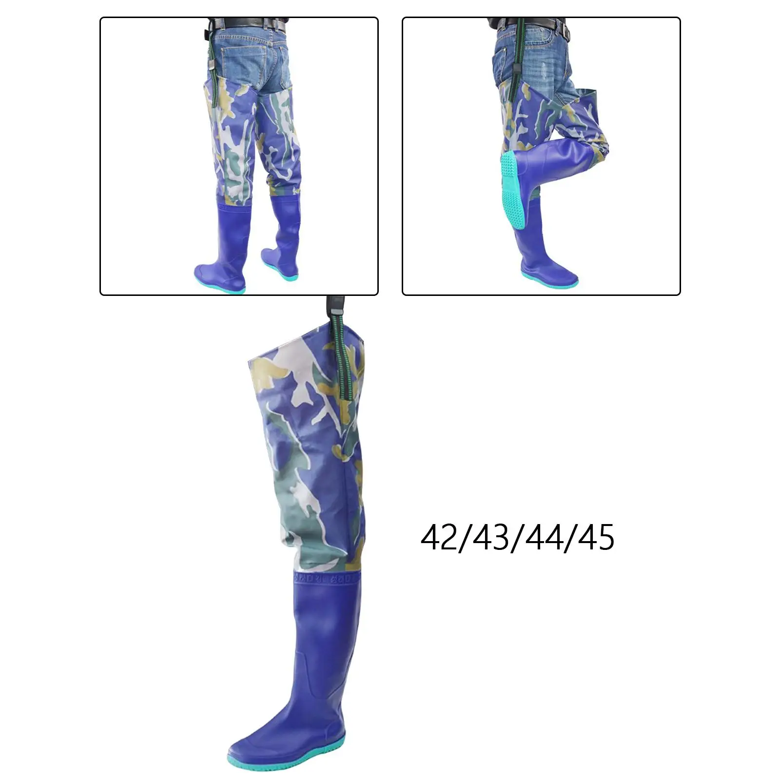 Fishing Hip Waders Waterproof Hip Boots Non Slip Lightweight Wellies Bootfoot Nylon Wading Trousers Fishing Waders for Climbing