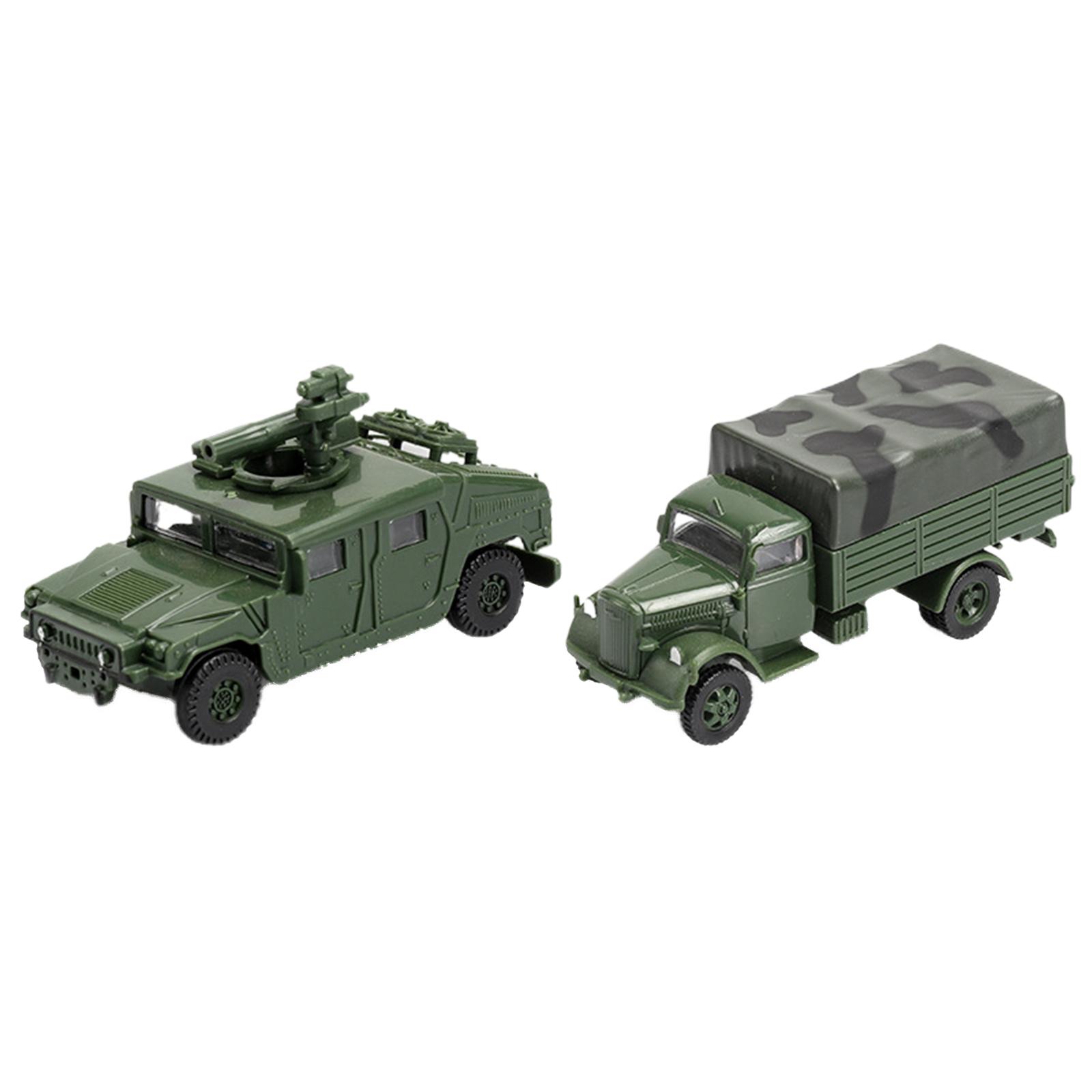 2x 4D 1:72 Assemble American Humvee Kits Collections Model Toys Hobby Building Puzzle Ornaments for Desktop Kids Gifts Men Gifts