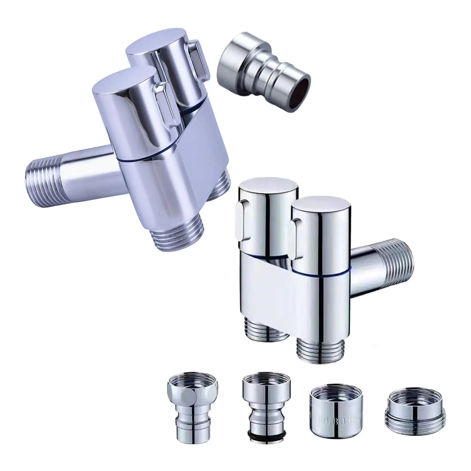 3 Through Angle Stop Valve Hose Connection Faucet Valve G1/2 Thread Filling Valve for Bathroom Cold ,Hot Water Kitchen Bathtub