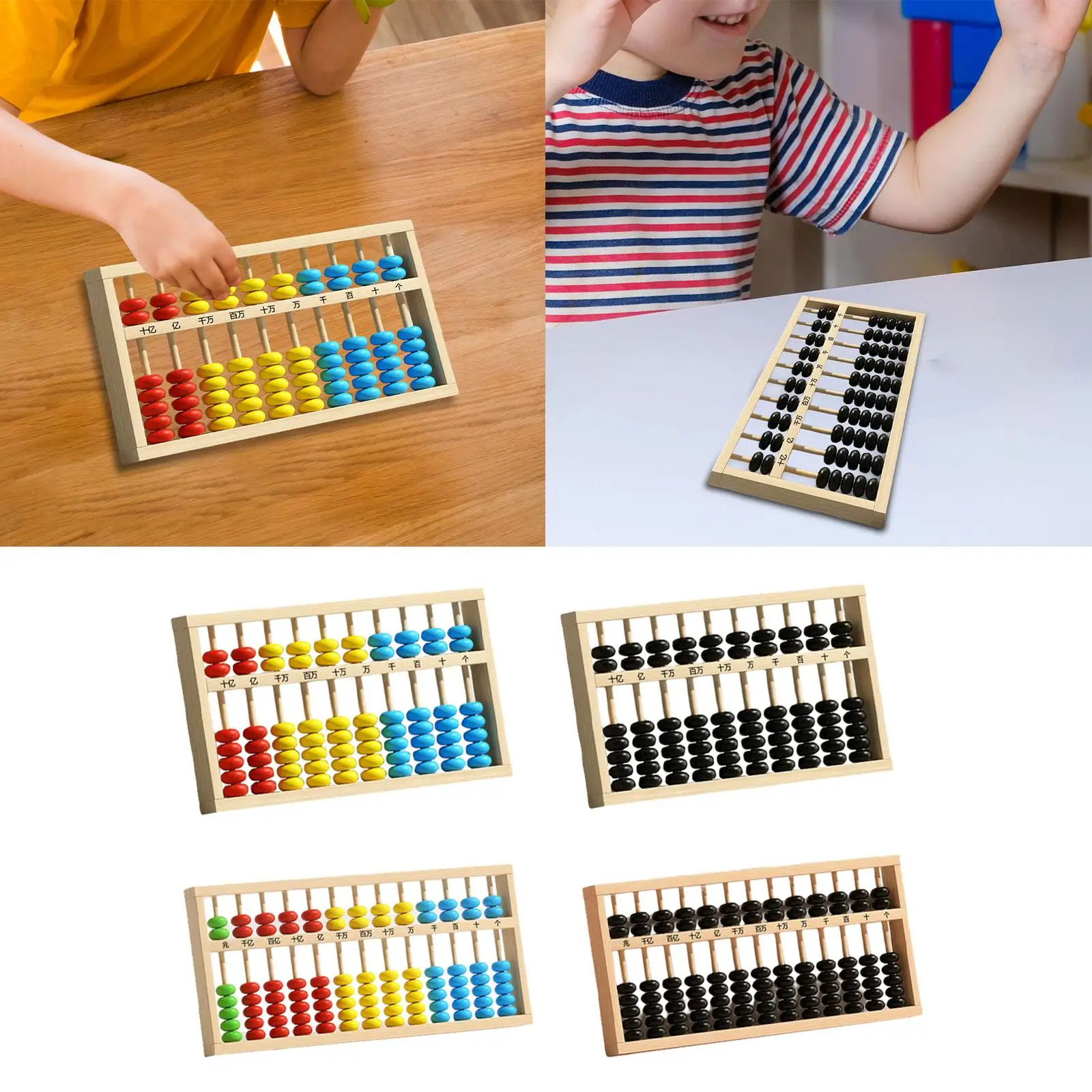 Wooden Abacus Educational Toy Calculating Tool Early Learning Abacus Teaching Frame Portable Mathematics Toy for Preschool