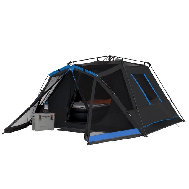 Ozark Trail 10 x 9 6 Person Instant Dark Rest Cabin Tent with LED Lighted Poles 29.76 lbs AliExpress