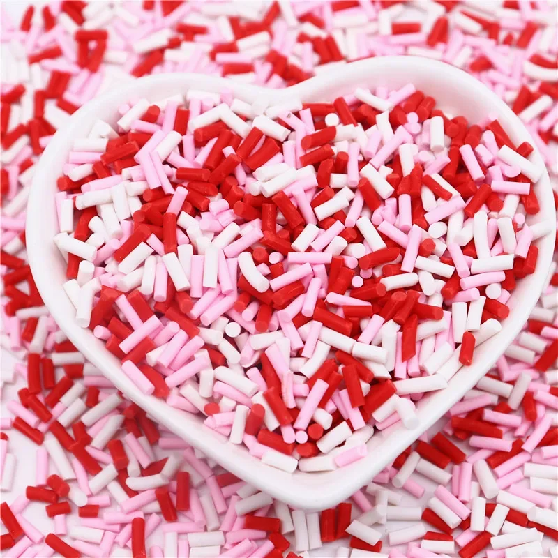 Süßigkeiten-Polymer-Ton-Scheiben, 1 mm, dünn, lang, zylindrisch, heiße Ton-Streusel für Schleim, DIY-Handwerk, winziges Kunststoff-Ton-Zubehör – Detail 16