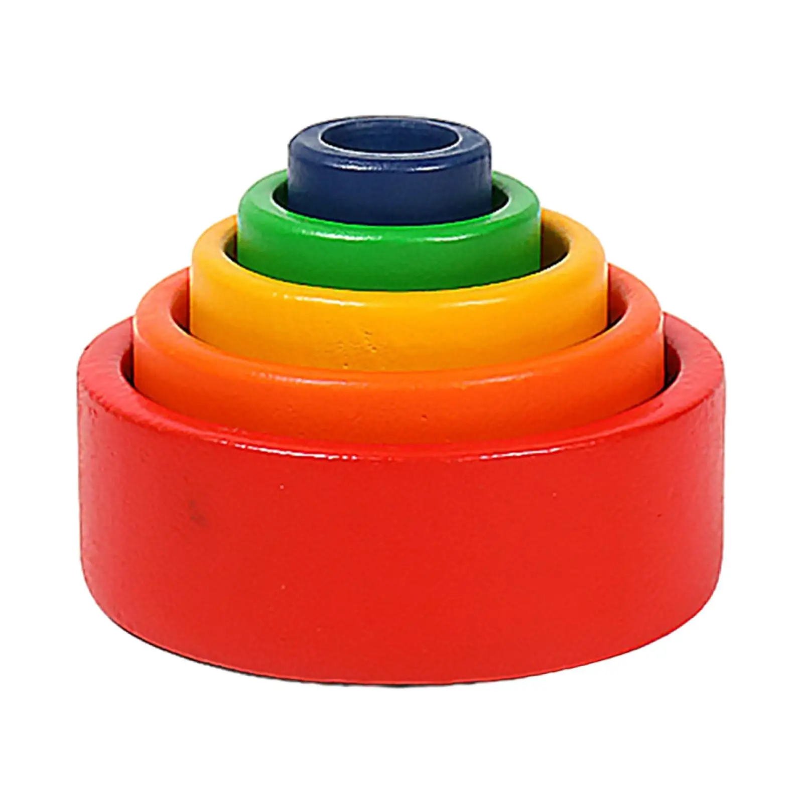 5x Creative Wooden Rainbow Stacker Montessori Toys Rainbow Bowl for Enhancing Thinking Logic Early Development Gift Girls Boys