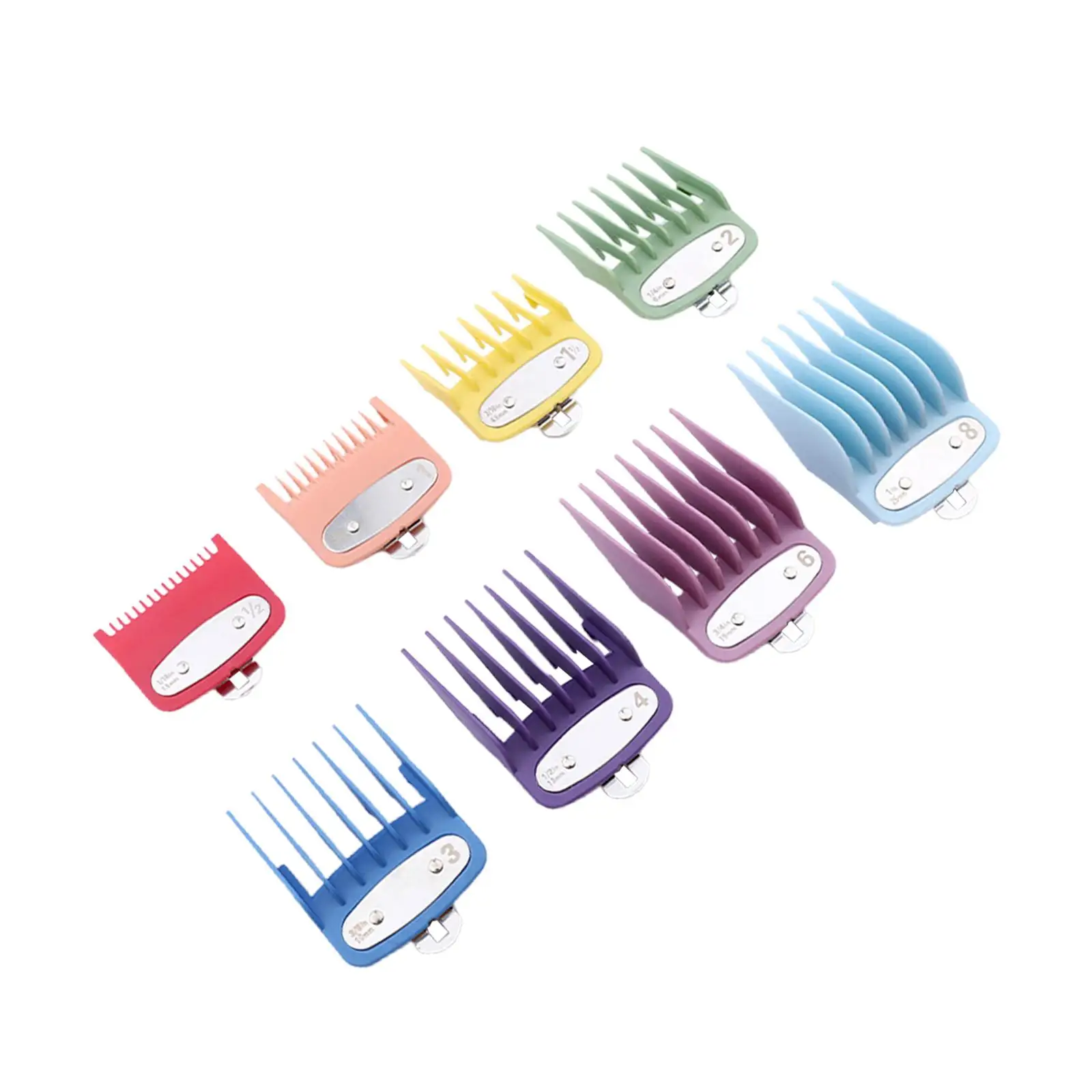 8 Pieces Hair Clipper Guards Professional Attachment Hair Cutting Guide Combs Set for Wahl Hair Clippers Trimmers Barber