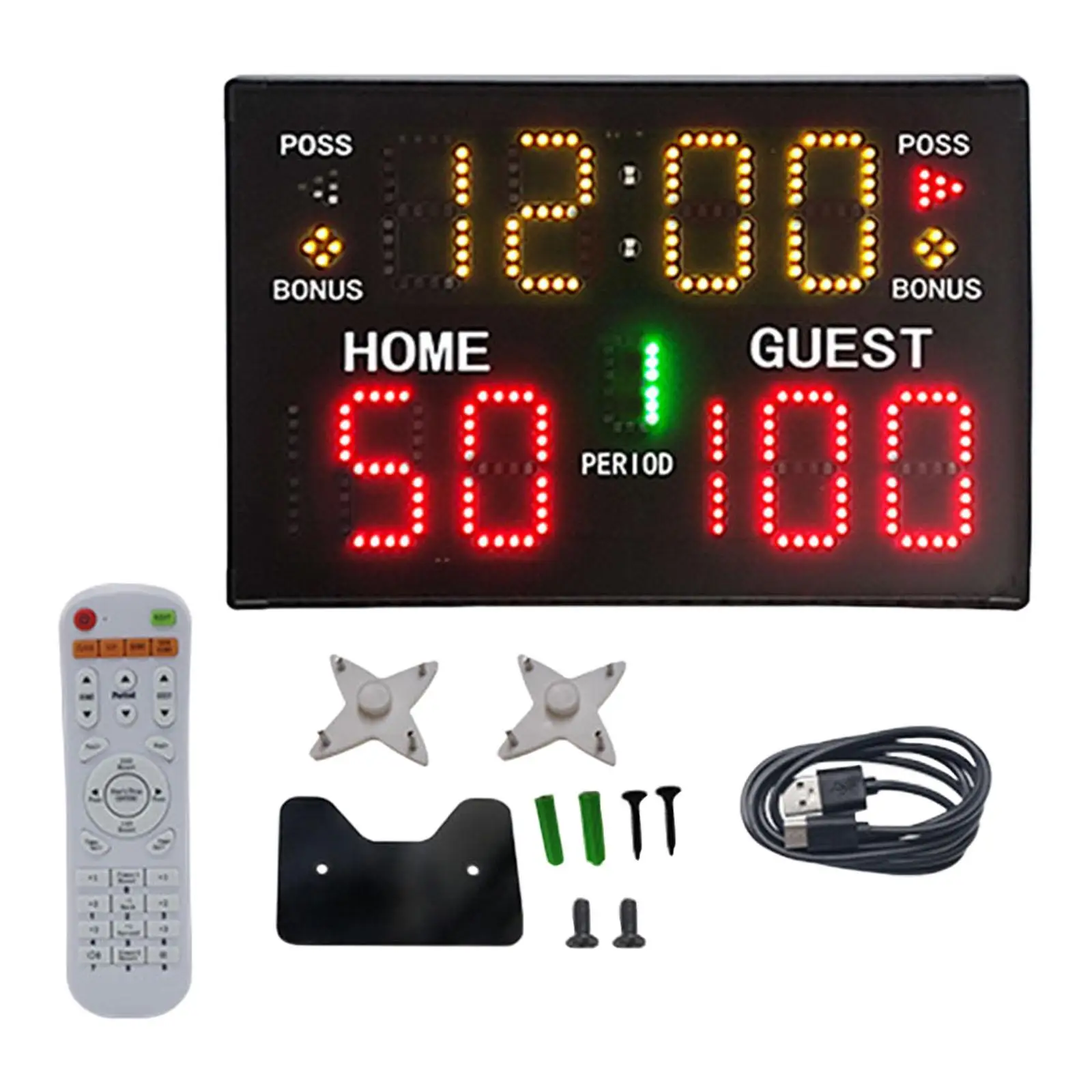 Tabletop Digital Scoreboard with Remote for Basketball Volleyball Indoor