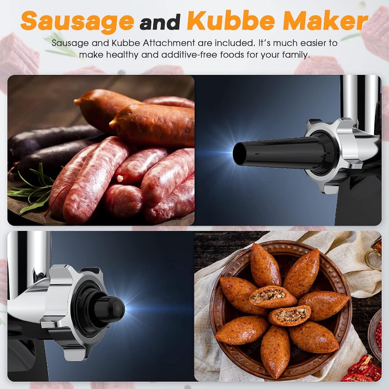 Title 12, Ollygrin Meat Grinder Electric Sausage Stuffer,...