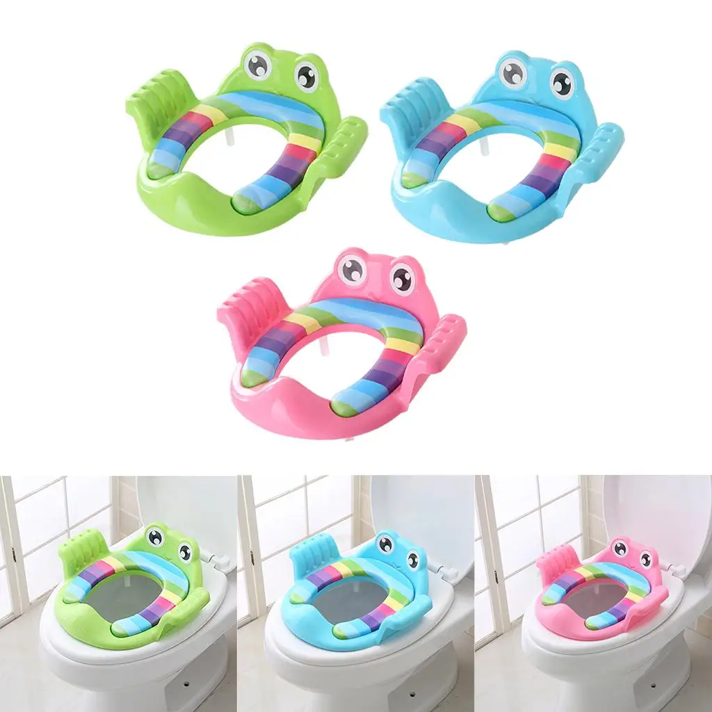  Portable Baby Toilet Seat Beginner Kids Lightweight Toddlers with Guard for Car Travel