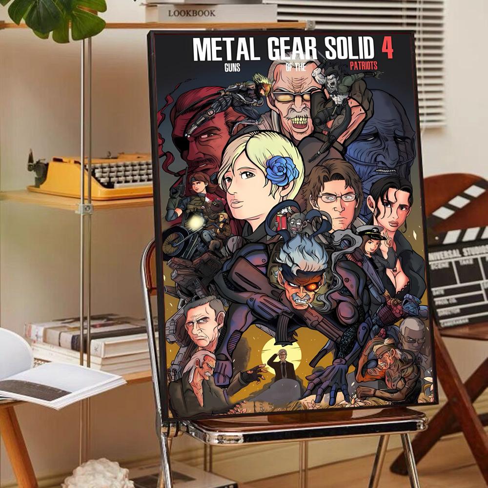 Metal Gear Solid Game Whitepaper Poster Waterproof Paper Sticker Coffee House Bar Posters Wall Stickers