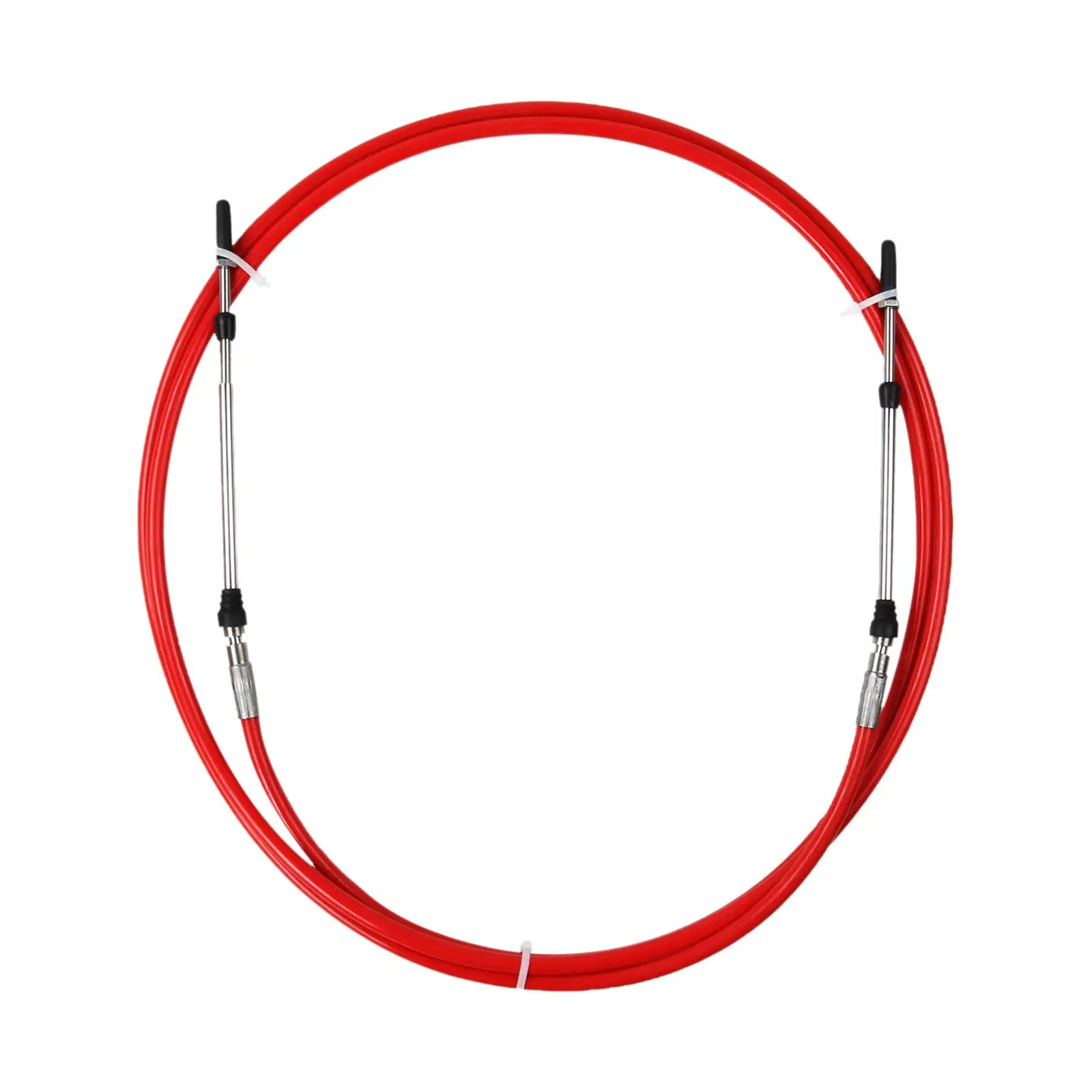 2x 15Ft Throttle Control Cable for  Outboard Stainless Steel Red/Black