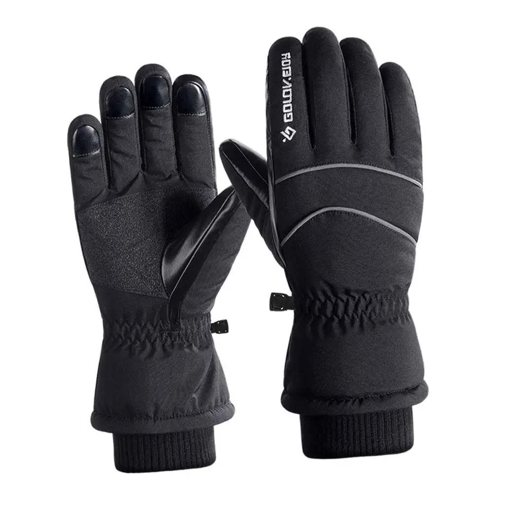 Winter Warm Gloves Touch Screen Anti-Slip Leather for Outdoor Skiing