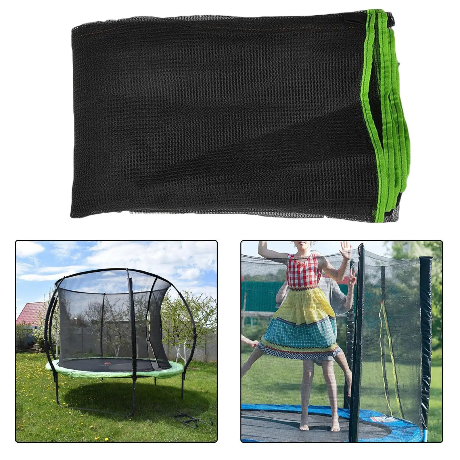 Trampoline Safety Net Round Weather Resistant Breathable Replacement Bouncing Bed Fence Net Protective Net Durable