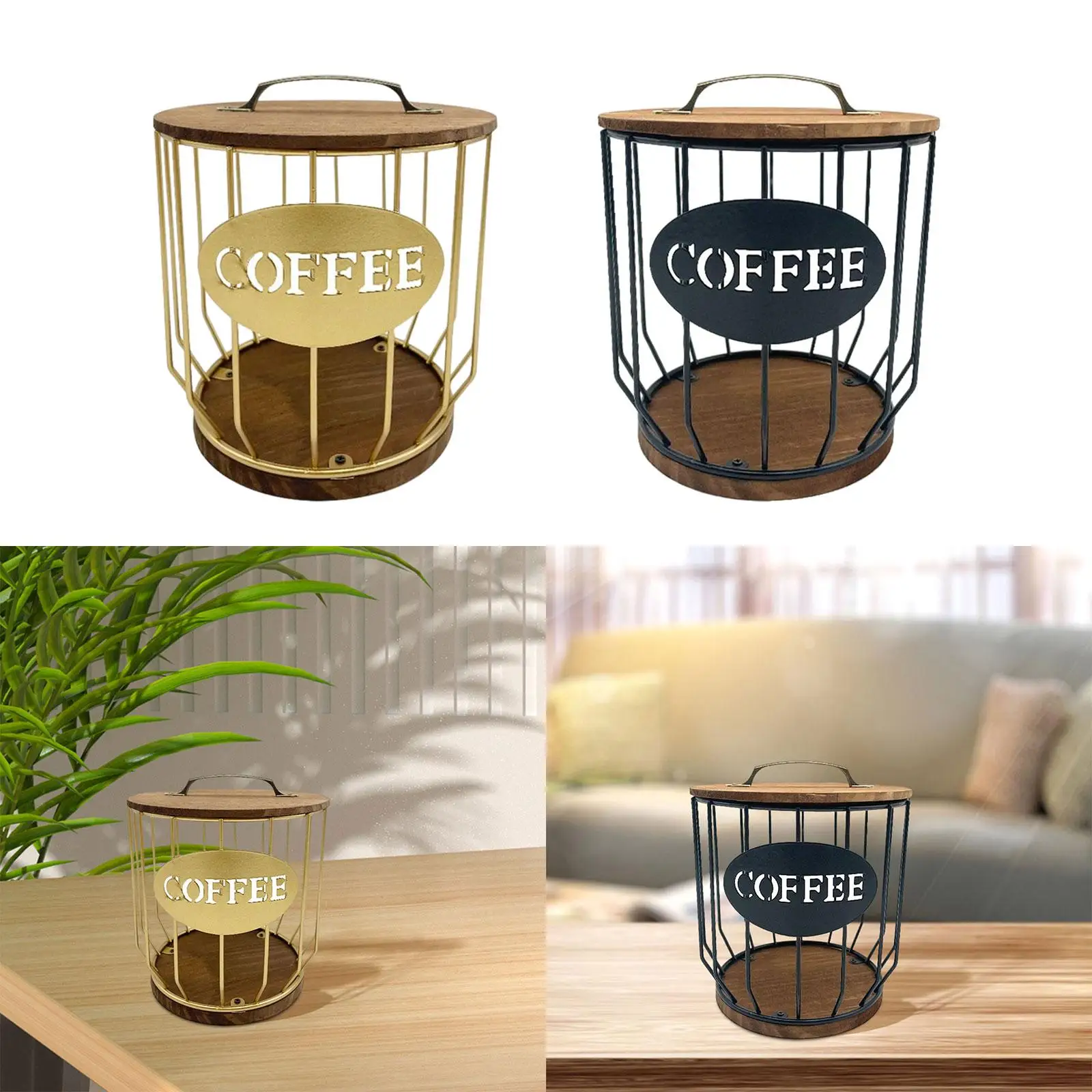 Coffee Pod Organizer Large Capacity Organizer Sturdy Coffee Capsule Holder Modern Coffee Pod Basket for Cafe Bar Kitchen