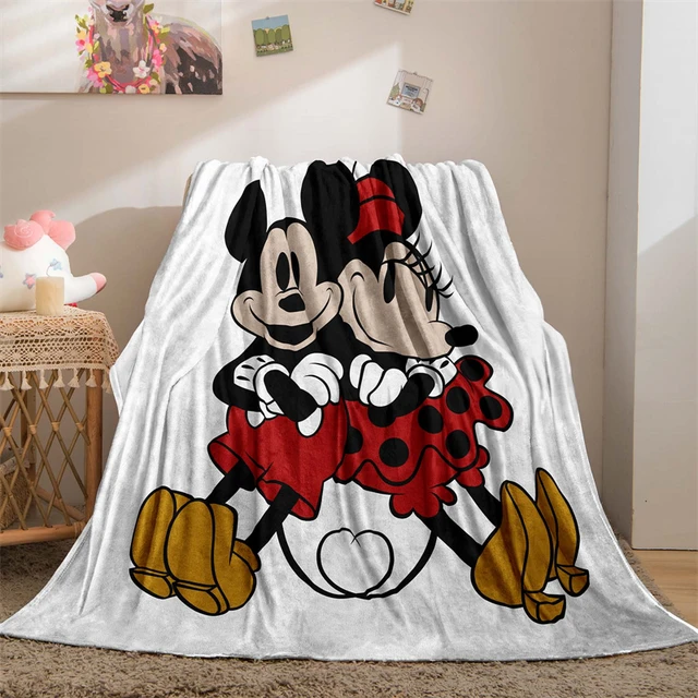 Mickey Mouse Cartoon Novelty Throw Blanket,Home Decor Bedding Kids Throw  Blankets Fits Couch Sofa Bedroom Living Room Suitable for Kids Adults 