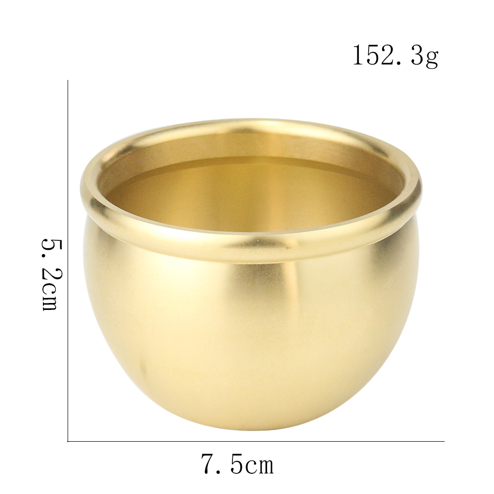 1pc reine Kupfer Tee tasse glatt gebürstet Metall Zylinder Ornament Haushalts opfer bietet Weihrauch brenner Wasser Tasse Dekor Schüssel – Detail 1