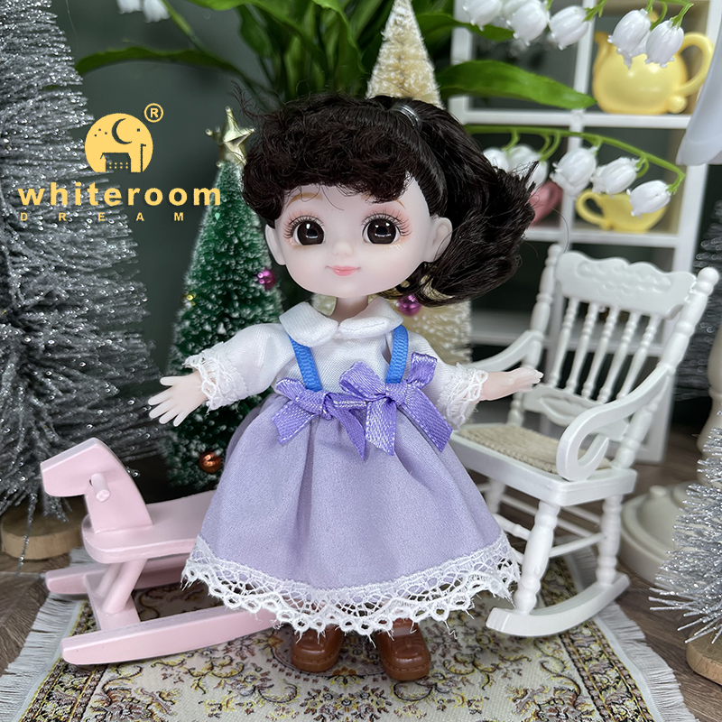 Neue Kawaii 1/12 Baby Tasche Puppe 10cm Ob11 Puppen Mit Kleidung Outfit Kleid Überraschung Bjd Puppen Figur Aktion Spielzeug für Mädchen Geschenke – Detail 14