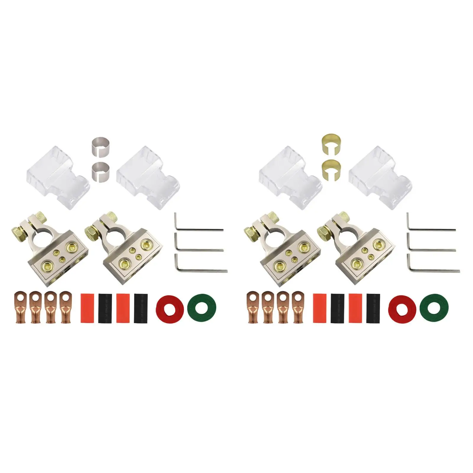 Battery Terminals Connectors Clamps, Upgrade Assortment Kit for Vehicle Marine
