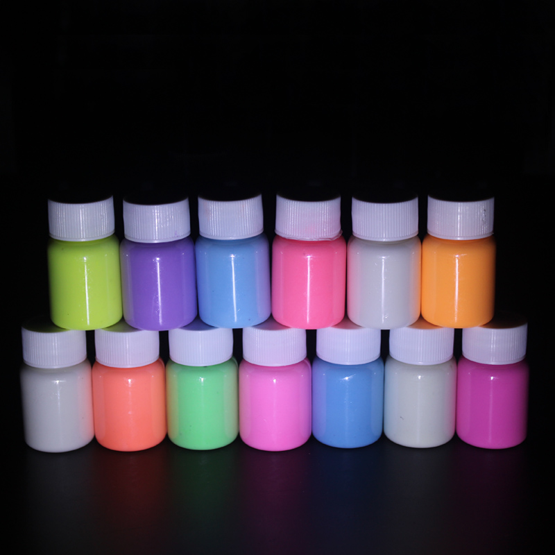 em pó, luminoso, pintura fluorescente, Nail Art Supplies, 13 cores