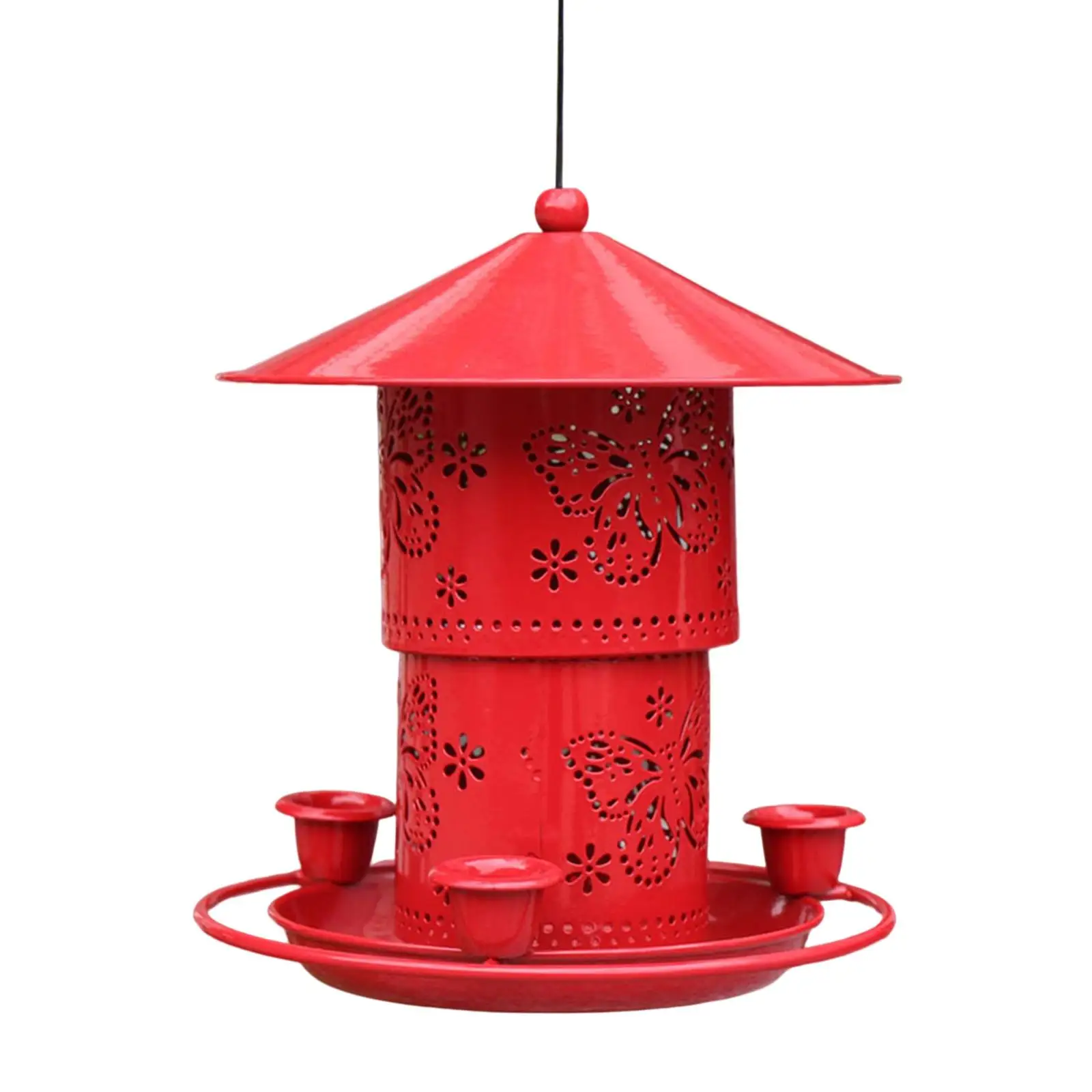 Hummingbird Feeder Easy to Clean 3 Feeder Ports for Trees Yard Small Birds