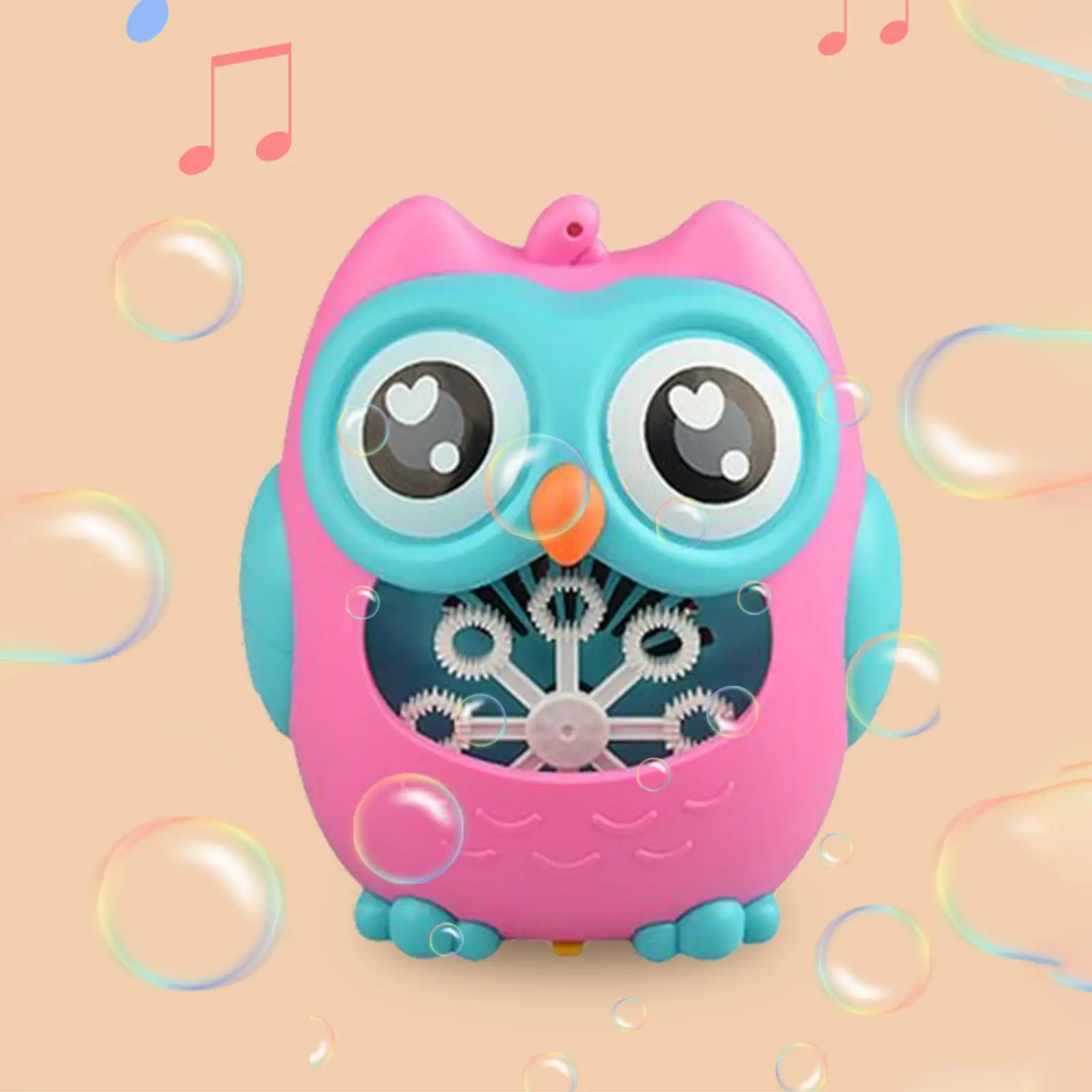 Bubble Blower Set, Electric W/ Music Lights Kid Gift Owl Octopus Options Bubble Gun for Outdoor