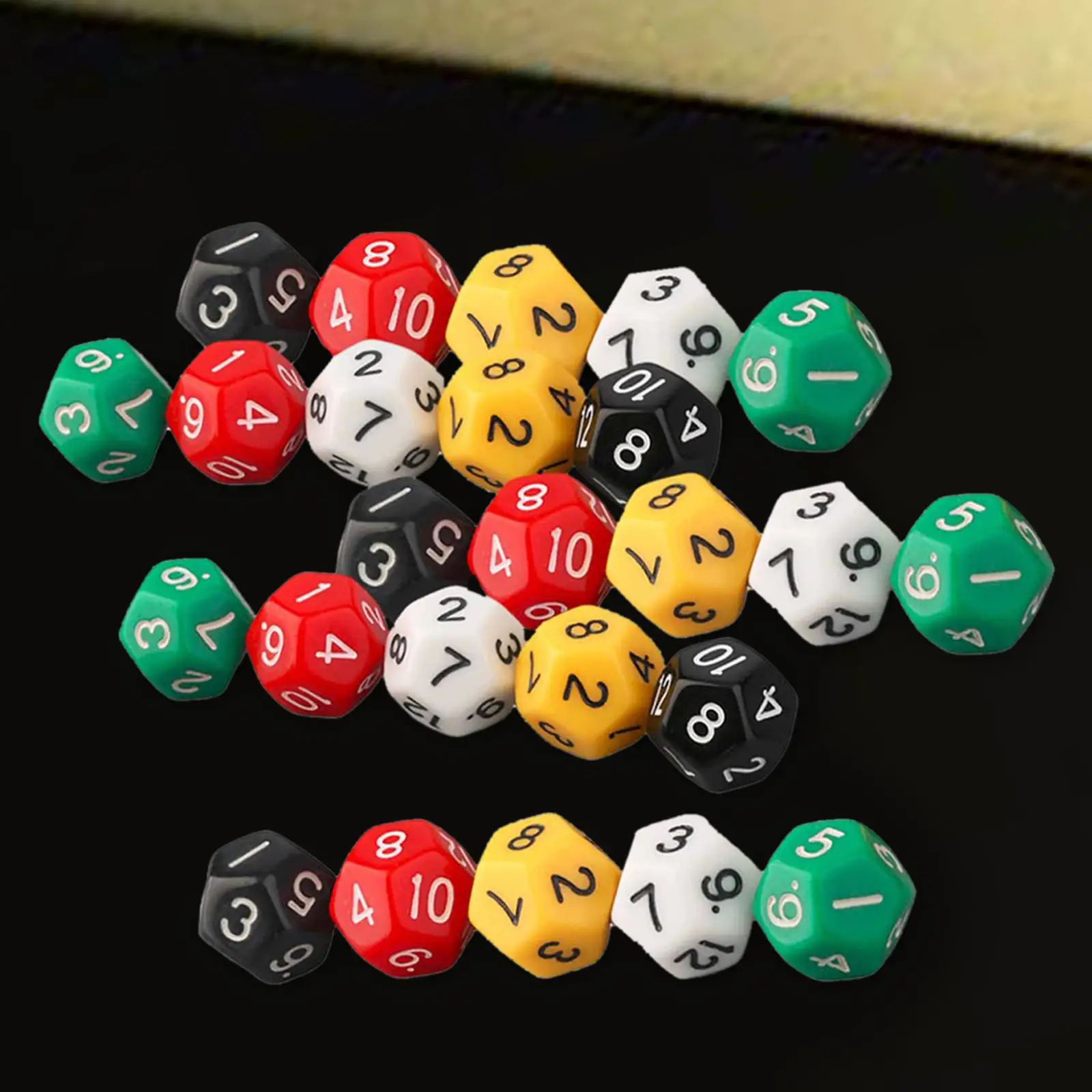 25 Pieces Polyhedral Dice Teaching Aids Collection Party Accessories D12